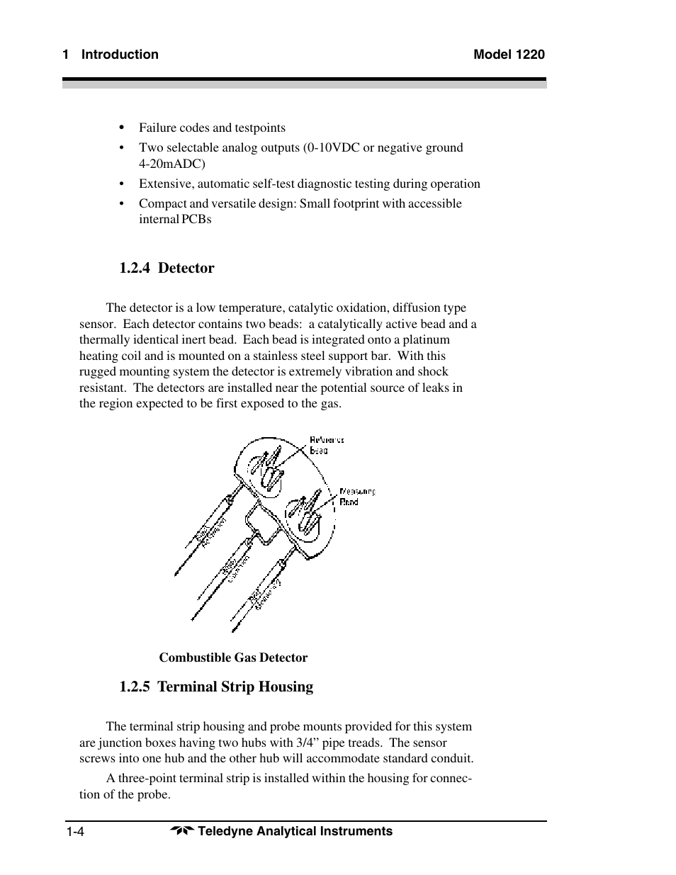 Teledyne 1220 - Multipoint flammable gas and vapor detection system User Manual | Page 10 / 50