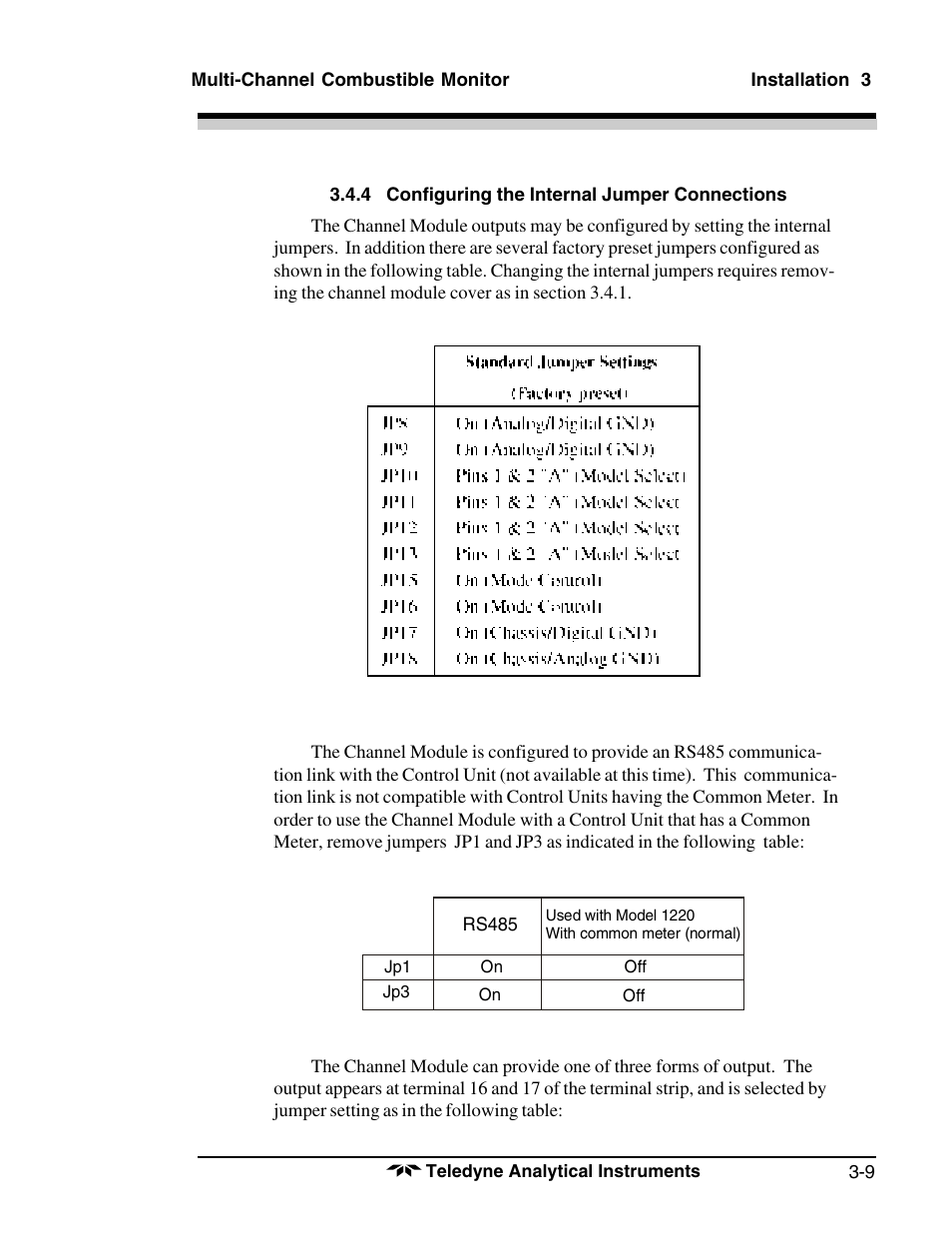 Teledyne 1220 - Multipoint flammable gas and vapor detection system User Manual | Page 27 / 50