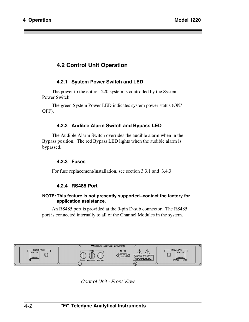Teledyne 1220 - Multipoint flammable gas and vapor detection system User Manual | Page 30 / 50