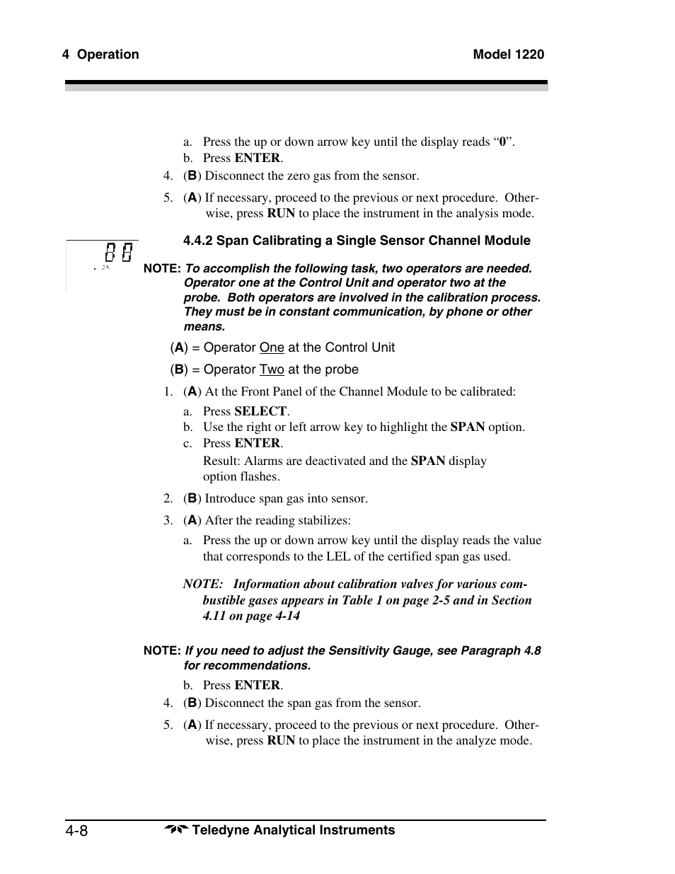 Teledyne 1220 - Multipoint flammable gas and vapor detection system User Manual | Page 36 / 50
