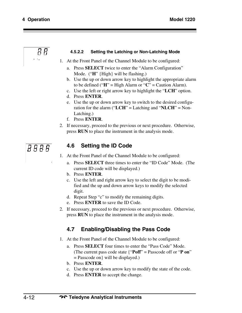 Teledyne 1220 - Multipoint flammable gas and vapor detection system User Manual | Page 40 / 50