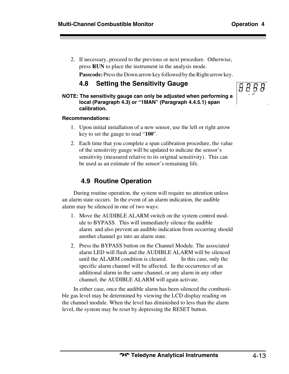Teledyne 1220 - Multipoint flammable gas and vapor detection system User Manual | Page 41 / 50