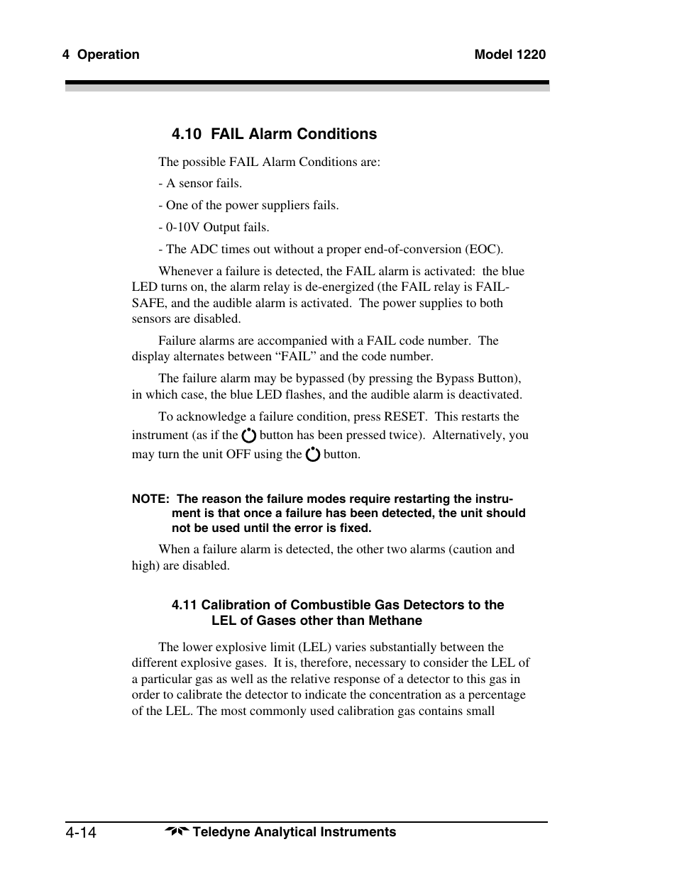 Teledyne 1220 - Multipoint flammable gas and vapor detection system User Manual | Page 42 / 50