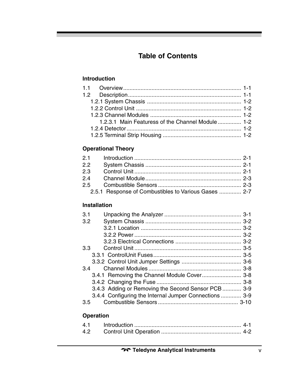 Teledyne 1220 - Multipoint flammable gas and vapor detection system User Manual | Page 5 / 50
