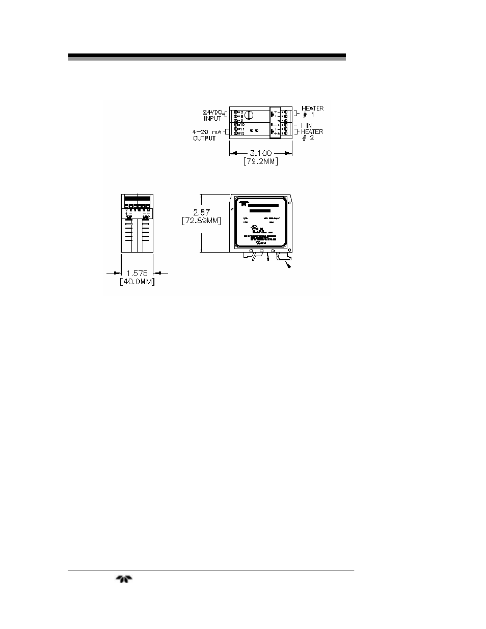 4 gas connections, 4 gas connections 14 | Teledyne 2000XTC - Thermal conductivity analyzer User Manual | Page 24 / 40