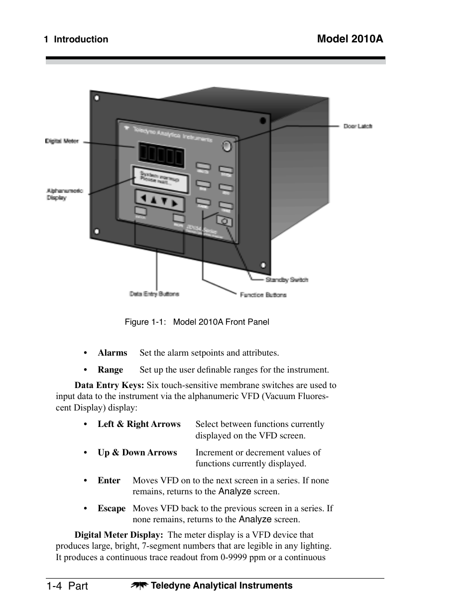 Teledyne 2010A - Split architecture thermal conductivity analyzer User Manual | Page 12 / 110