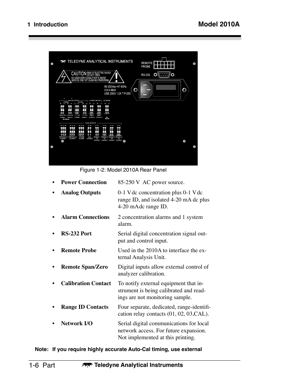 Teledyne 2010A - Split architecture thermal conductivity analyzer User Manual | Page 14 / 110