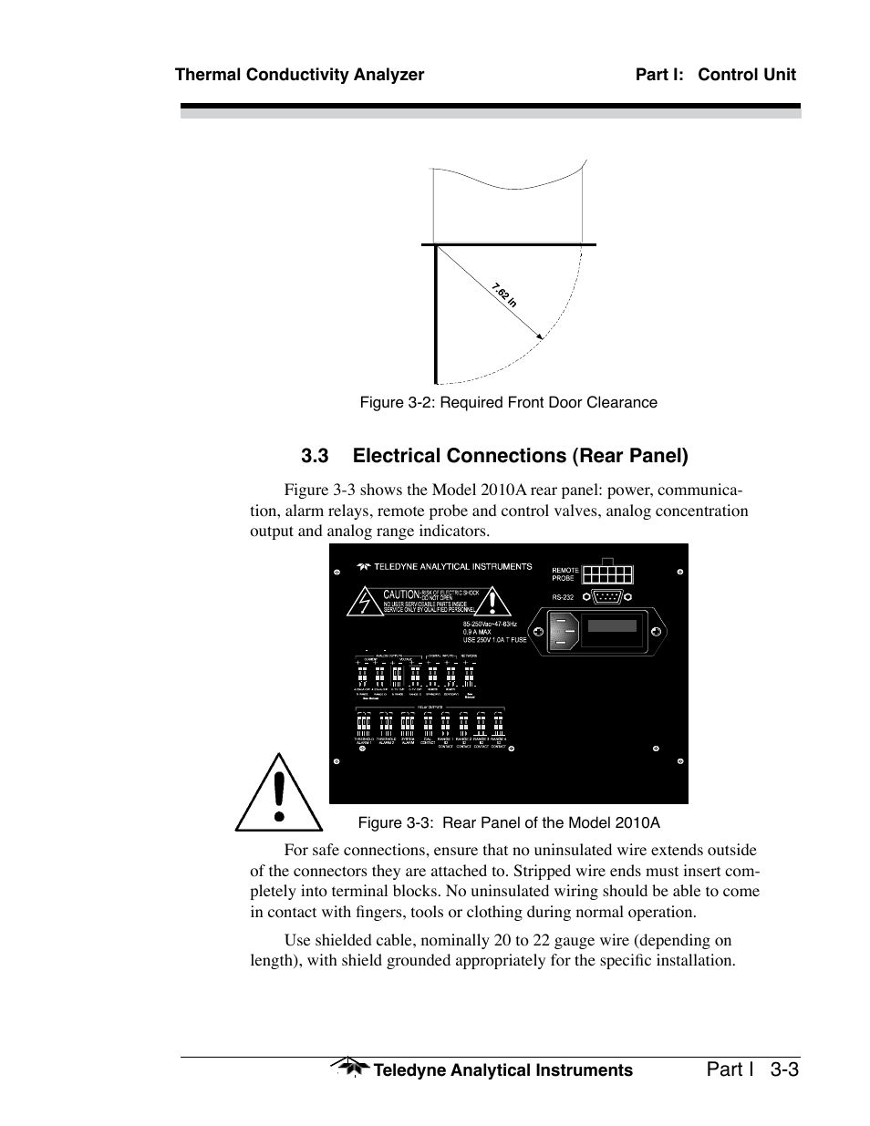 Teledyne 2010A - Split architecture thermal conductivity analyzer User Manual | Page 25 / 110