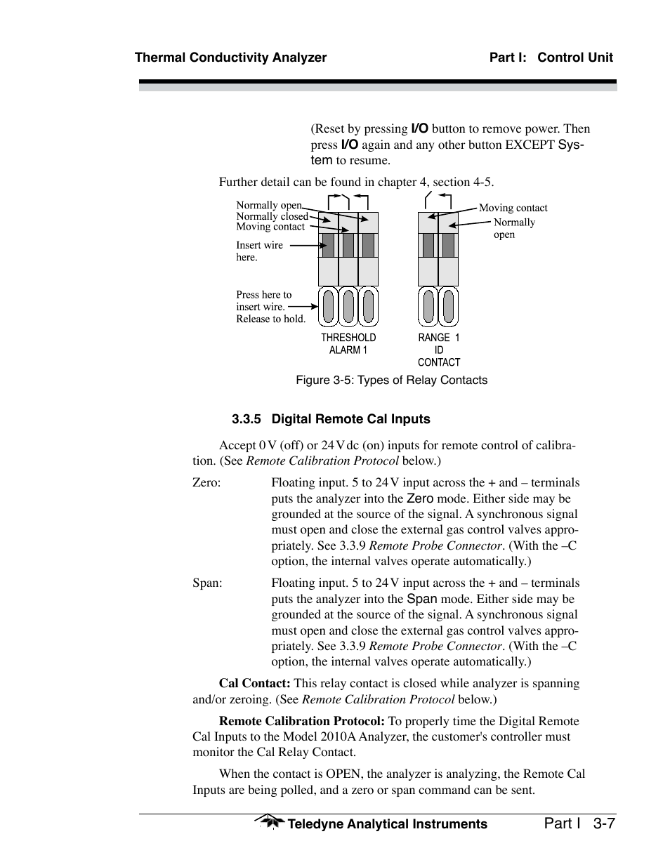 Teledyne 2010A - Split architecture thermal conductivity analyzer User Manual | Page 29 / 110