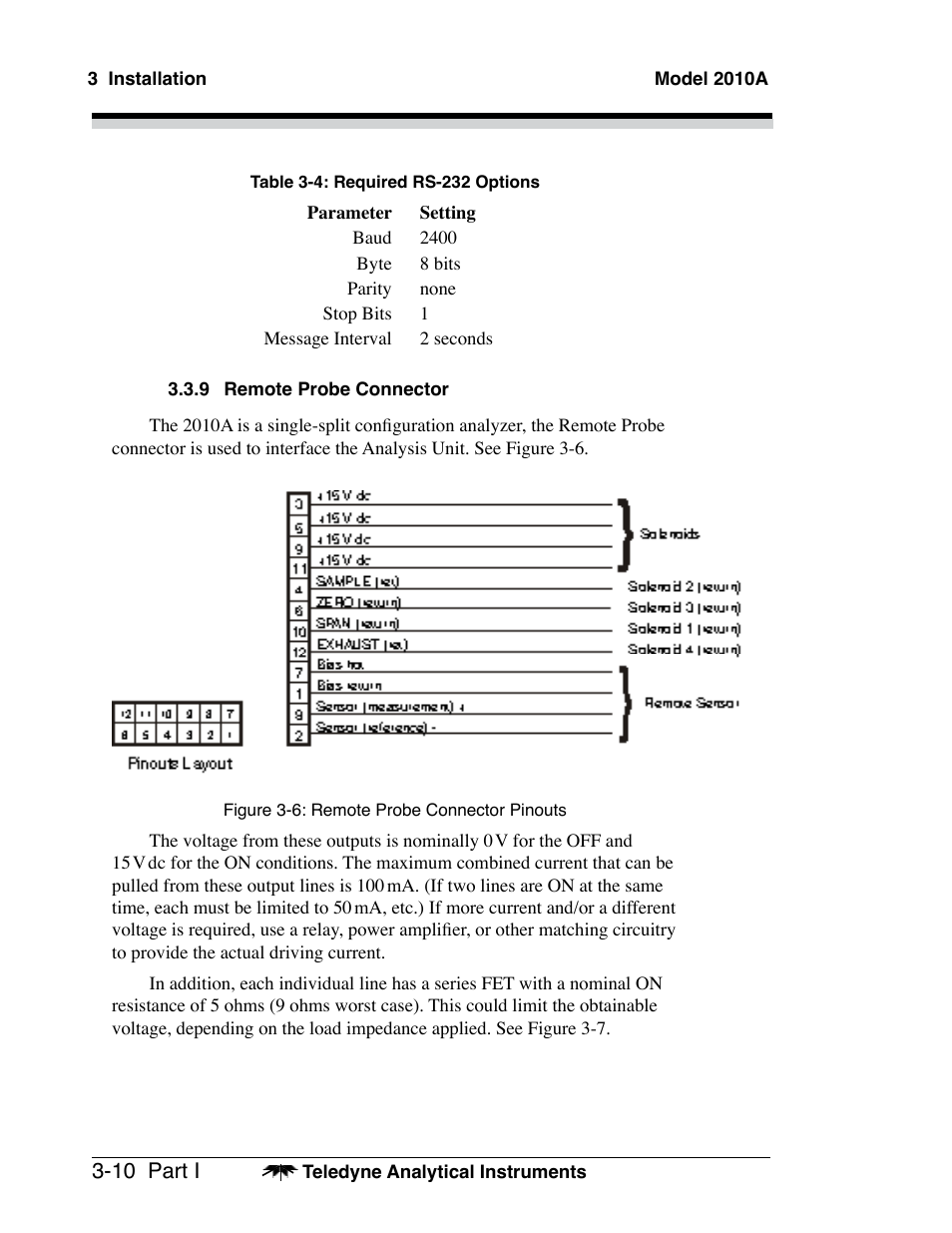 Teledyne 2010A - Split architecture thermal conductivity analyzer User Manual | Page 32 / 110