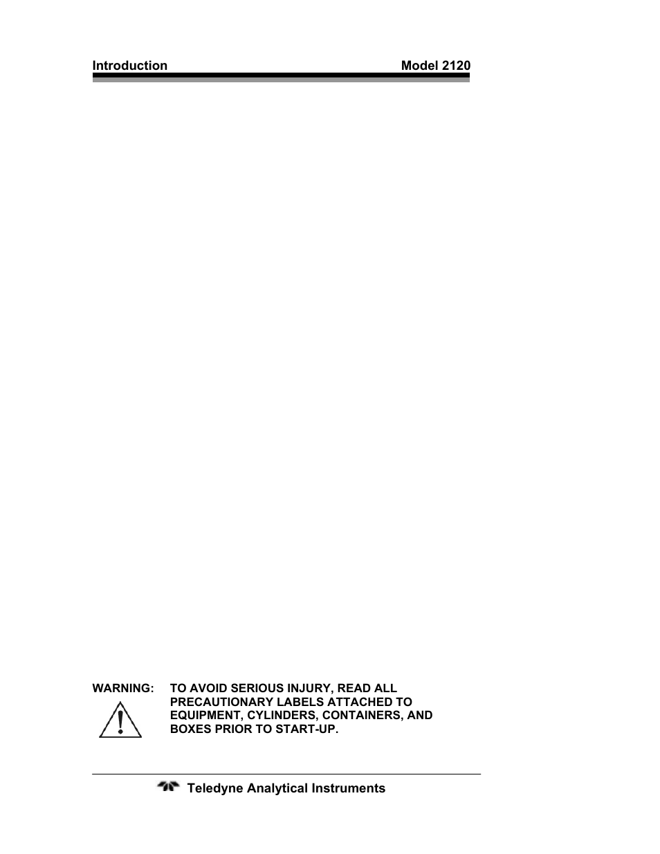 2 basic safety requirements, 3 precautionary labels, 2 basic safety requirements 10 | 3 precautionary labels 10 | Teledyne 2120 - Trace Nitrogen in Argon Analyzer User Manual | Page 20 / 66