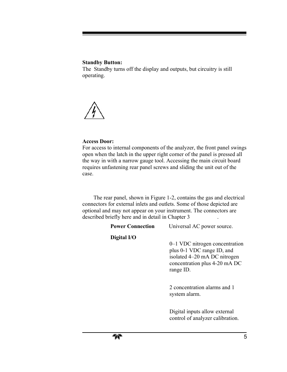 Teledyne 2120XL - Trace Nitrogen Analyzer User Manual | Page 17 / 85