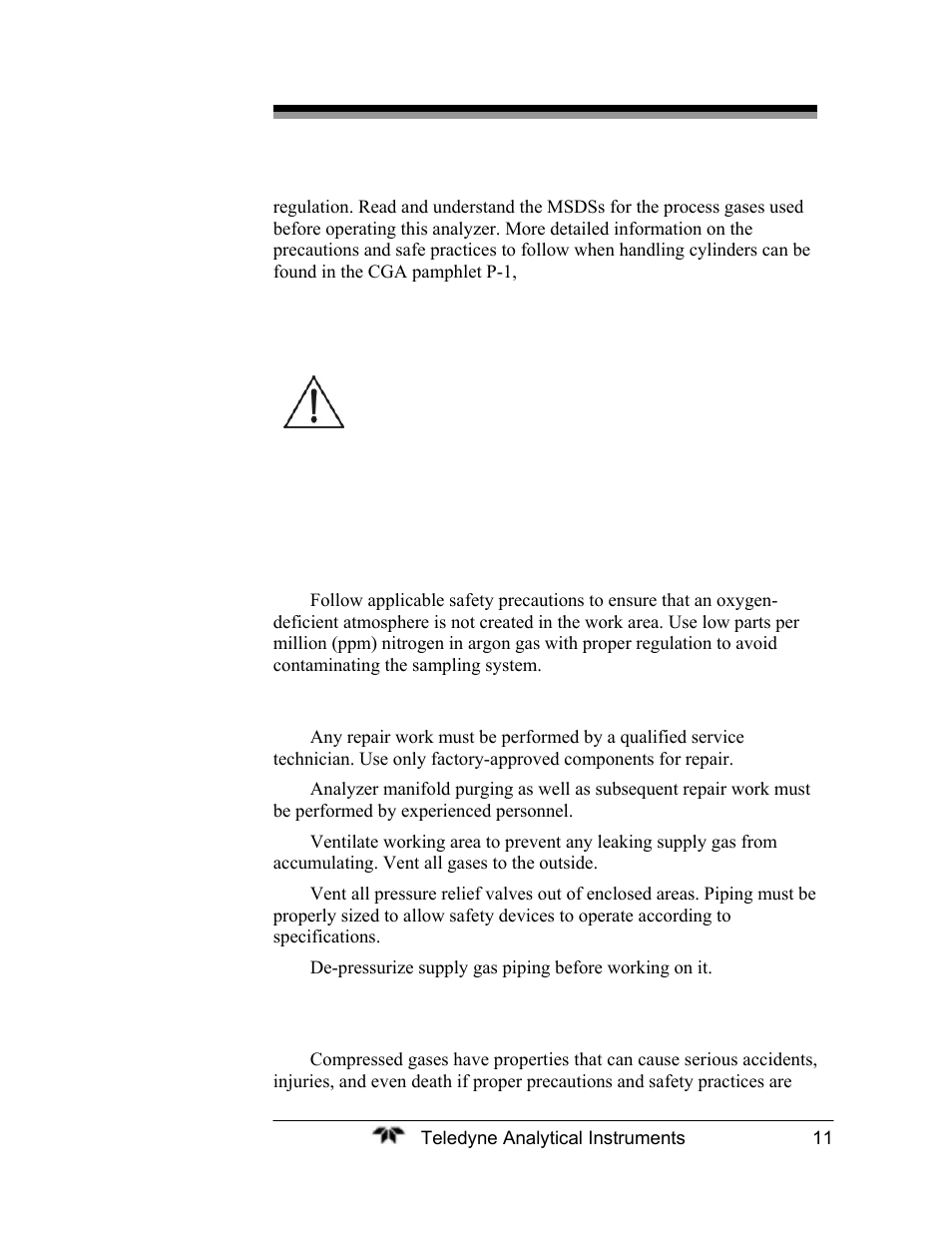 Teledyne 2120XL - Trace Nitrogen Analyzer User Manual | Page 23 / 85