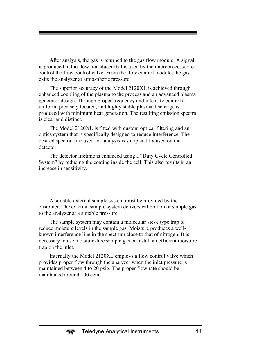 Teledyne 2120XL - Trace Nitrogen Analyzer User Manual | Page 26 / 85