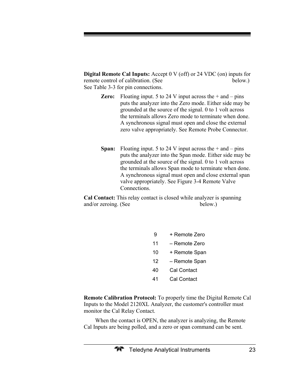 Teledyne 2120XL - Trace Nitrogen Analyzer User Manual | Page 35 / 85