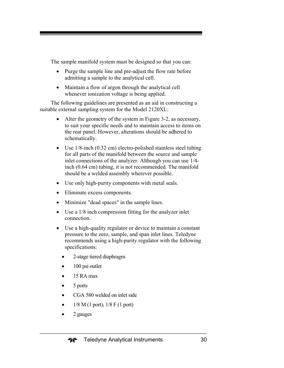 Teledyne 2120XL - Trace Nitrogen Analyzer User Manual | Page 42 / 85
