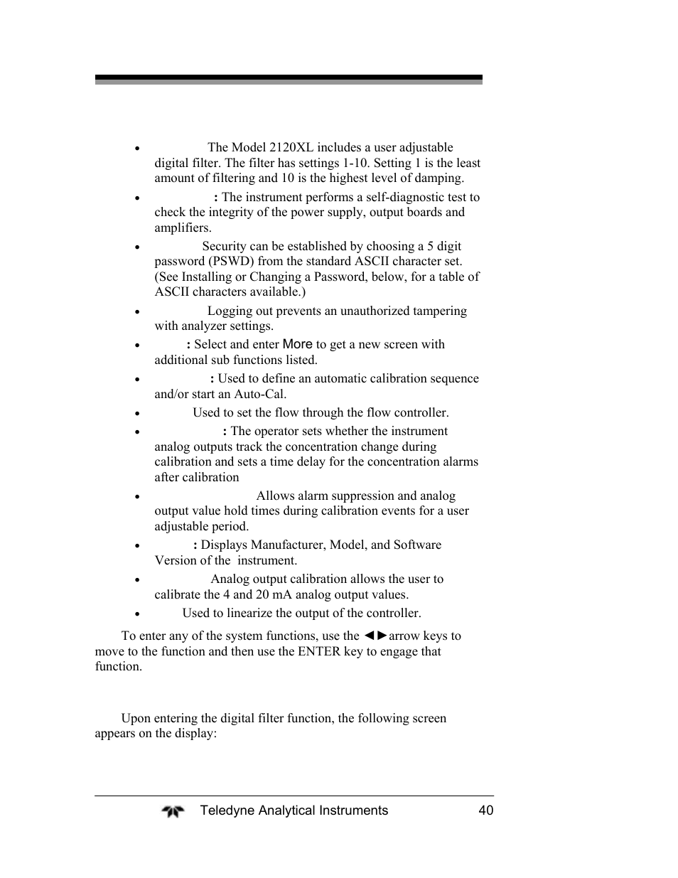 Teledyne 2120XL - Trace Nitrogen Analyzer User Manual | Page 52 / 85