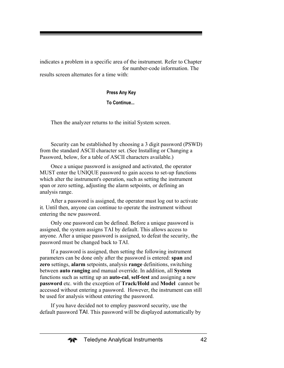 Teledyne 2120XL - Trace Nitrogen Analyzer User Manual | Page 54 / 85