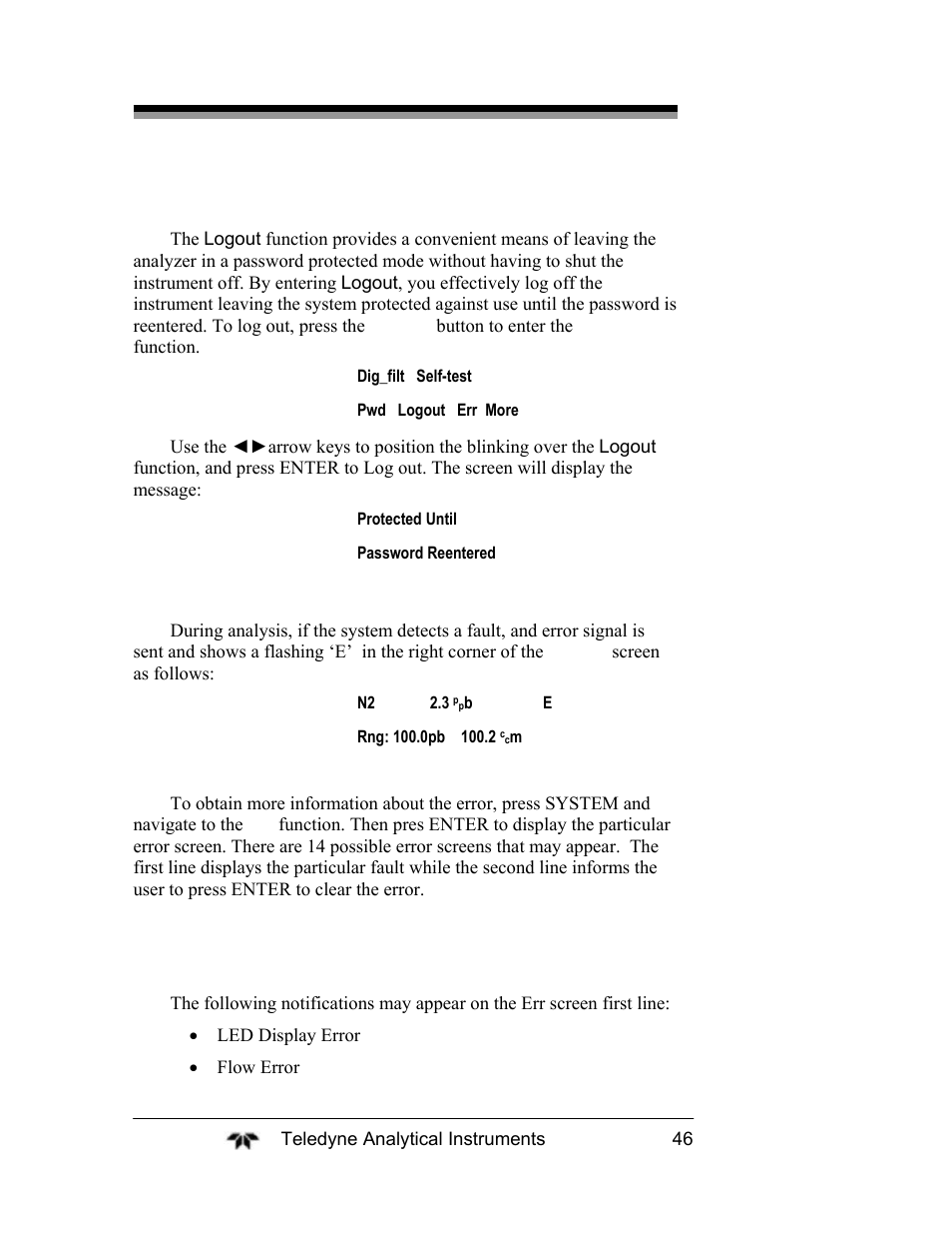 Teledyne 2120XL - Trace Nitrogen Analyzer User Manual | Page 58 / 85