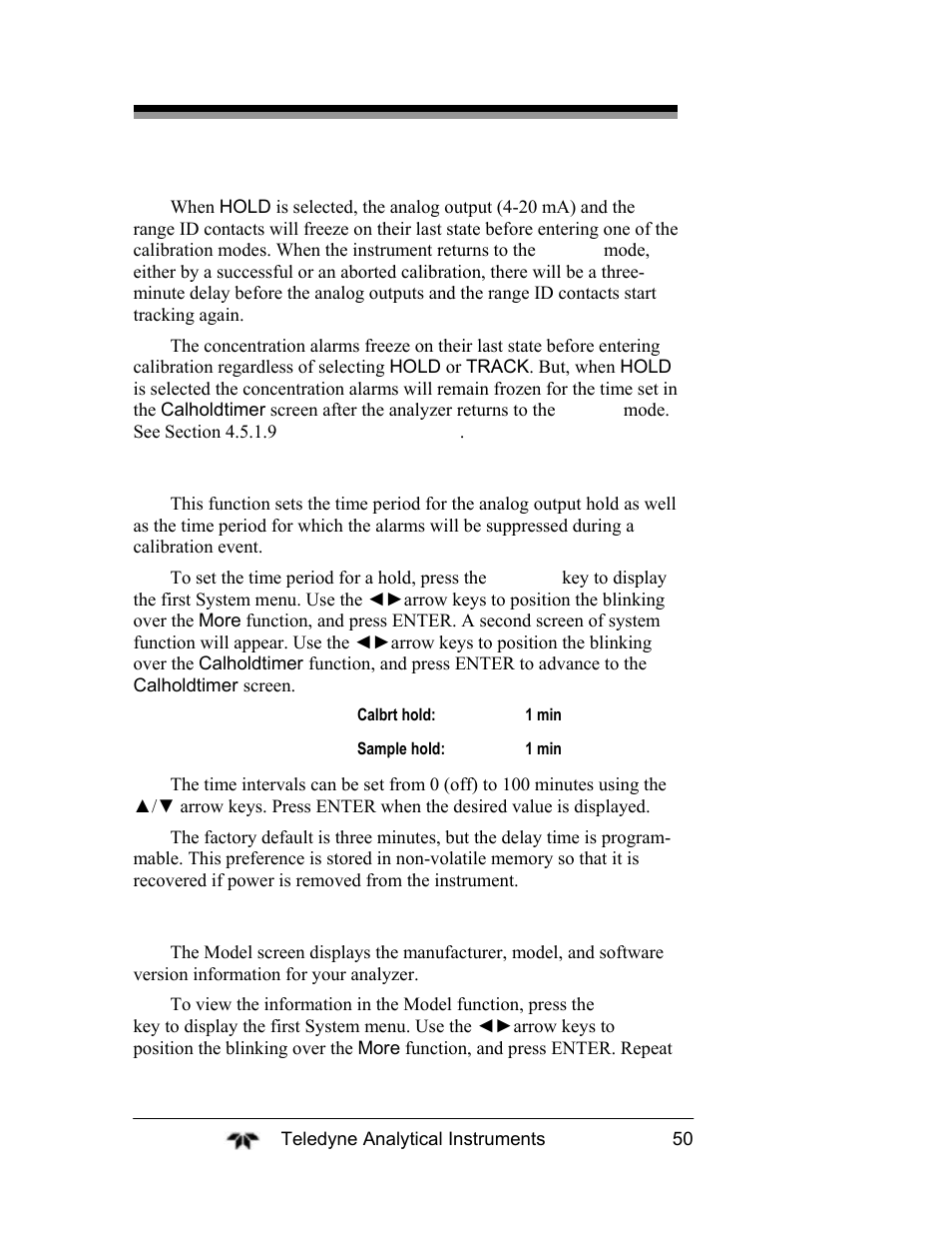 Teledyne 2120XL - Trace Nitrogen Analyzer User Manual | Page 62 / 85