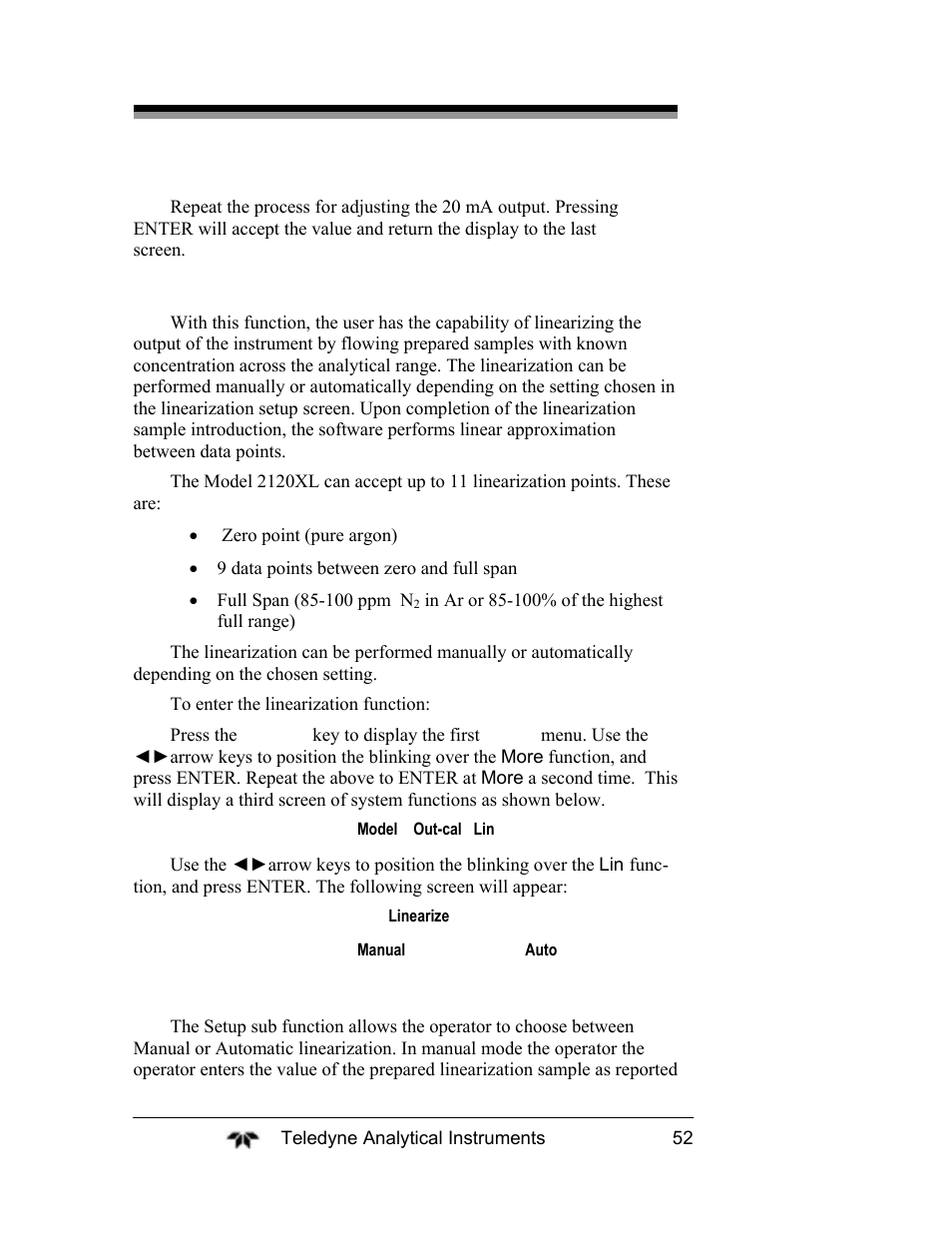 Teledyne 2120XL - Trace Nitrogen Analyzer User Manual | Page 64 / 85