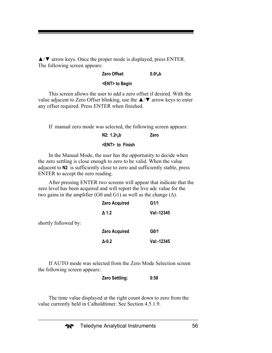 Teledyne 2120XL - Trace Nitrogen Analyzer User Manual | Page 68 / 85