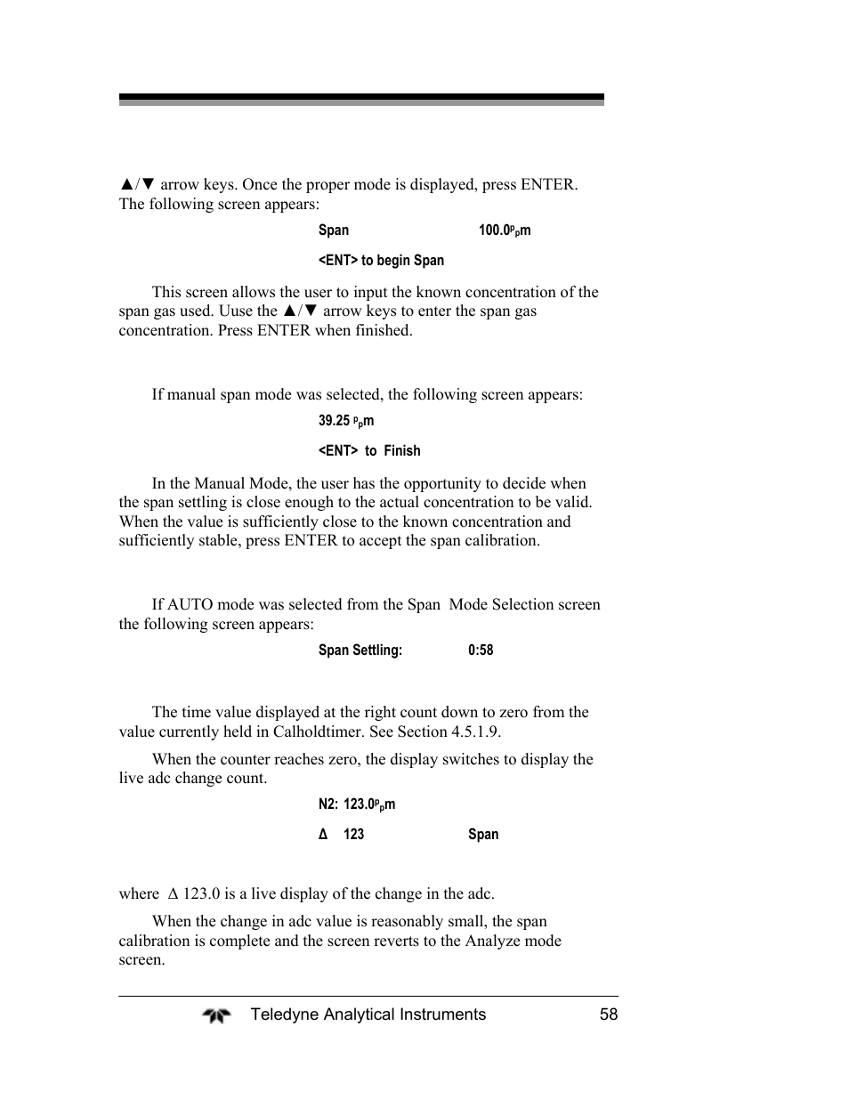 Teledyne 2120XL - Trace Nitrogen Analyzer User Manual | Page 70 / 85
