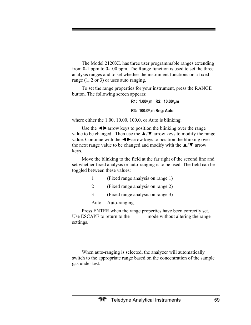 Teledyne 2120XL - Trace Nitrogen Analyzer User Manual | Page 71 / 85
