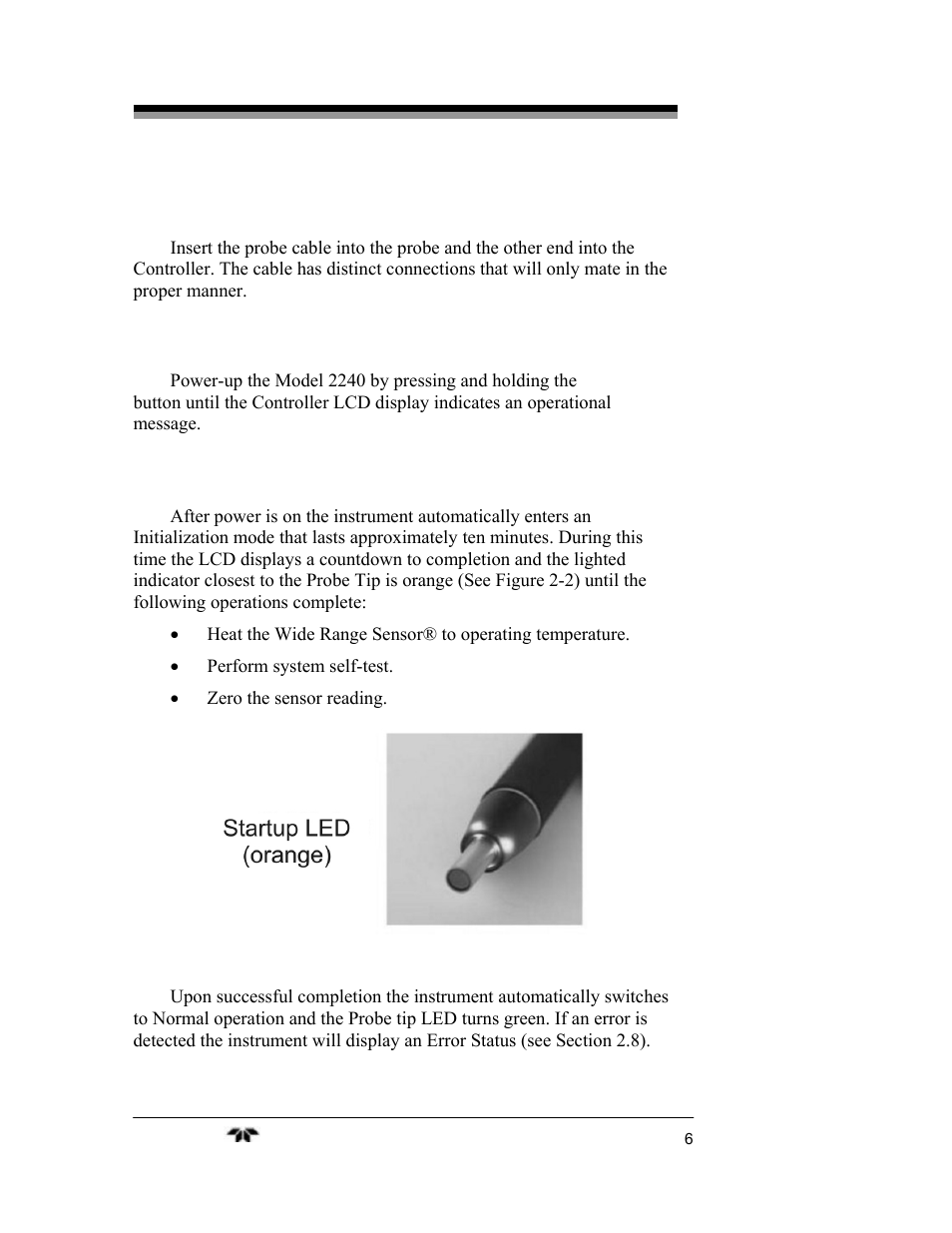 Teledyne 2240 - Portable Handheld Hydrogen Leak Detector, 3rd generation (revision 2/29/08) User Manual | Page 16 / 40