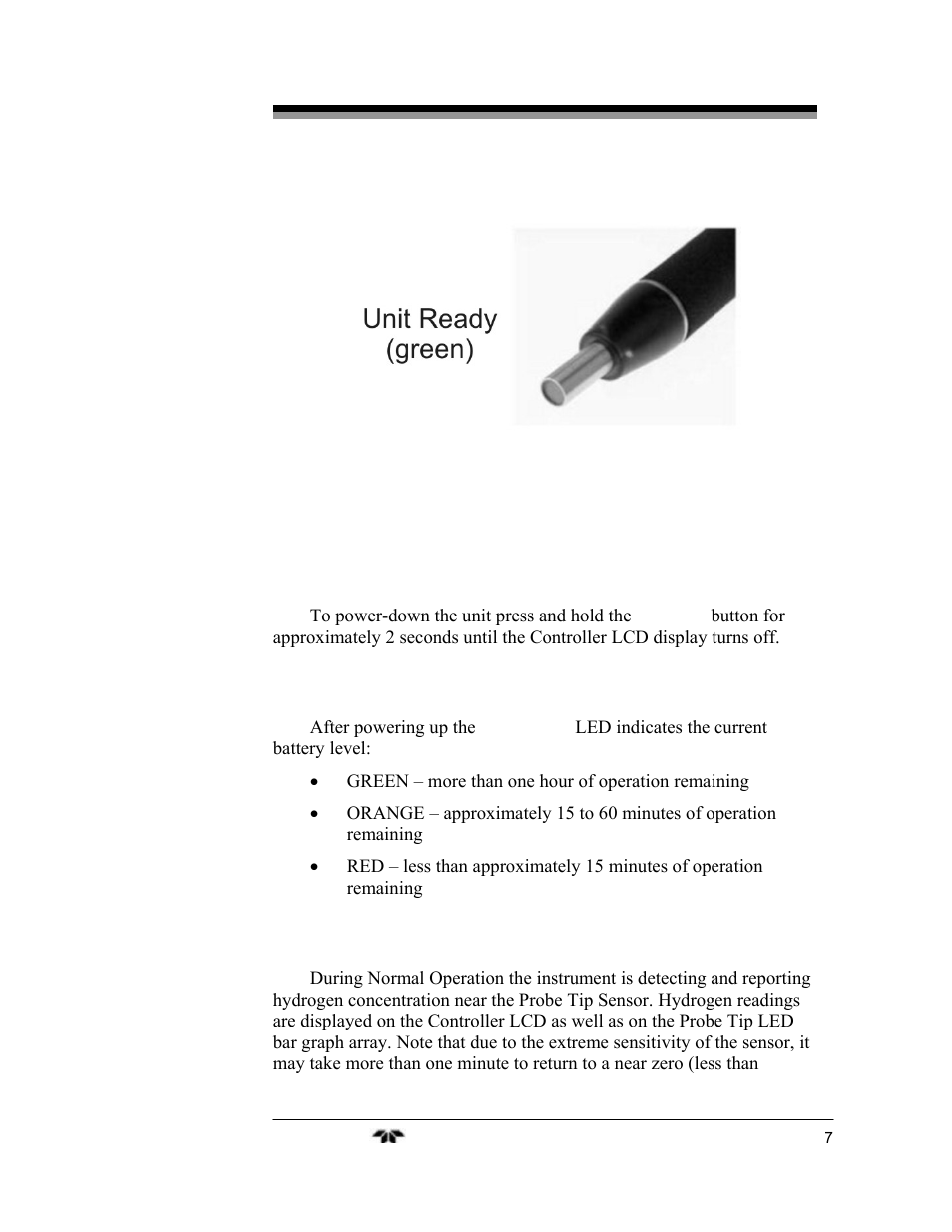 Teledyne 2240 - Portable Handheld Hydrogen Leak Detector, 3rd generation (revision 2/29/08) User Manual | Page 17 / 40