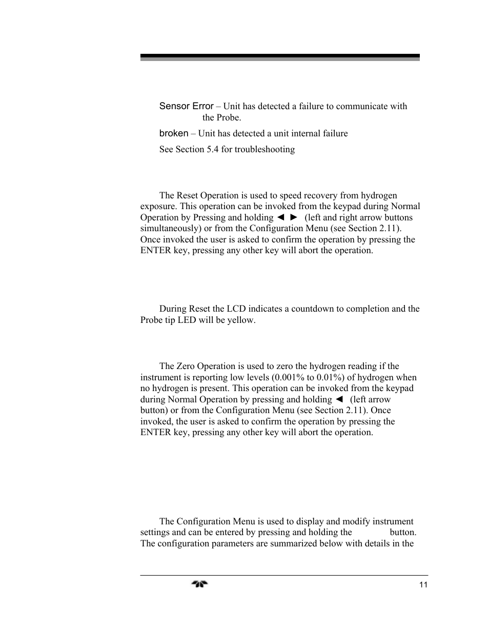 Teledyne 2240 - Portable Handheld Hydrogen Leak Detector, 3rd generation (revision 2/29/08) User Manual | Page 21 / 40