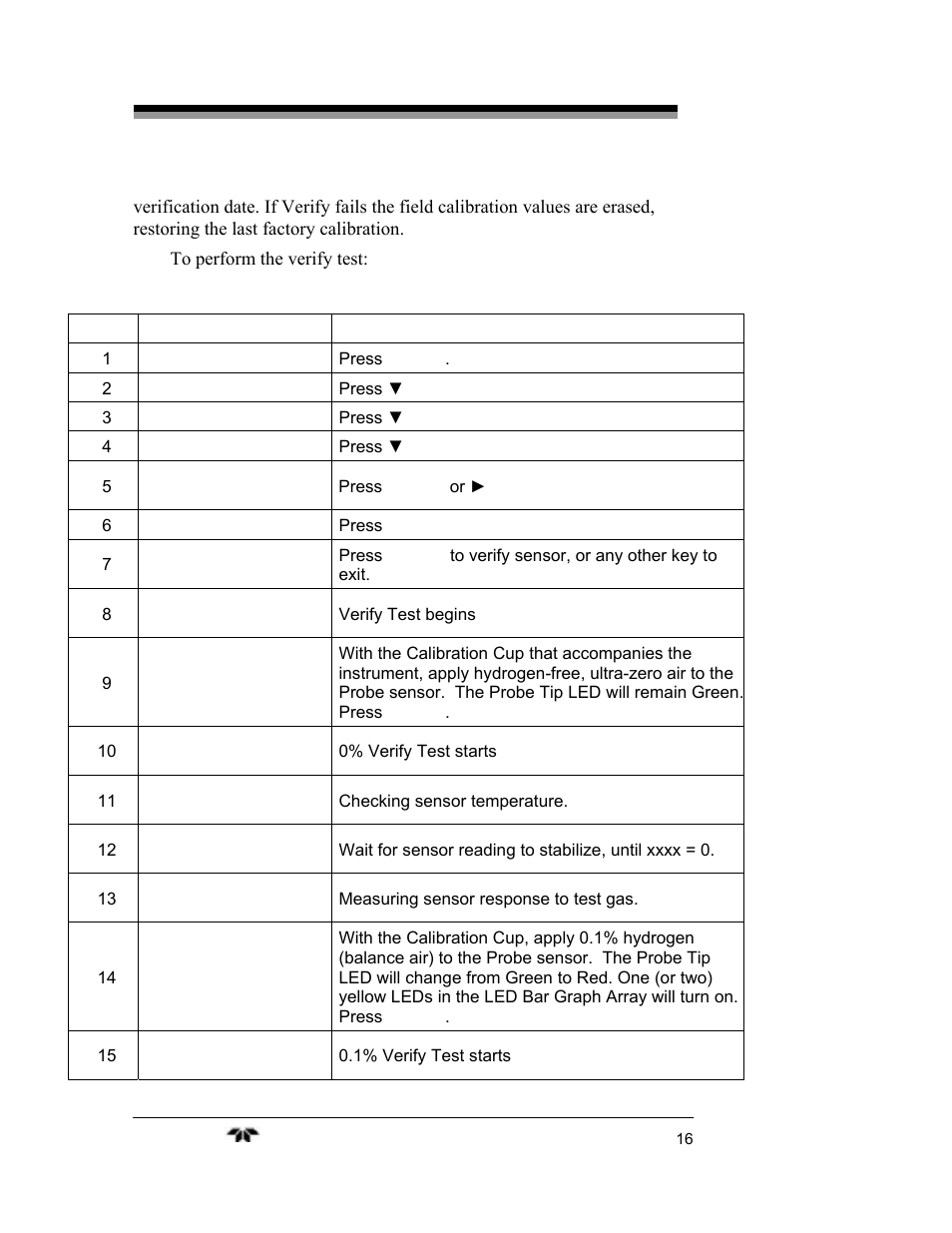 Teledyne 2240 - Portable Handheld Hydrogen Leak Detector, 3rd generation (revision 2/29/08) User Manual | Page 26 / 40