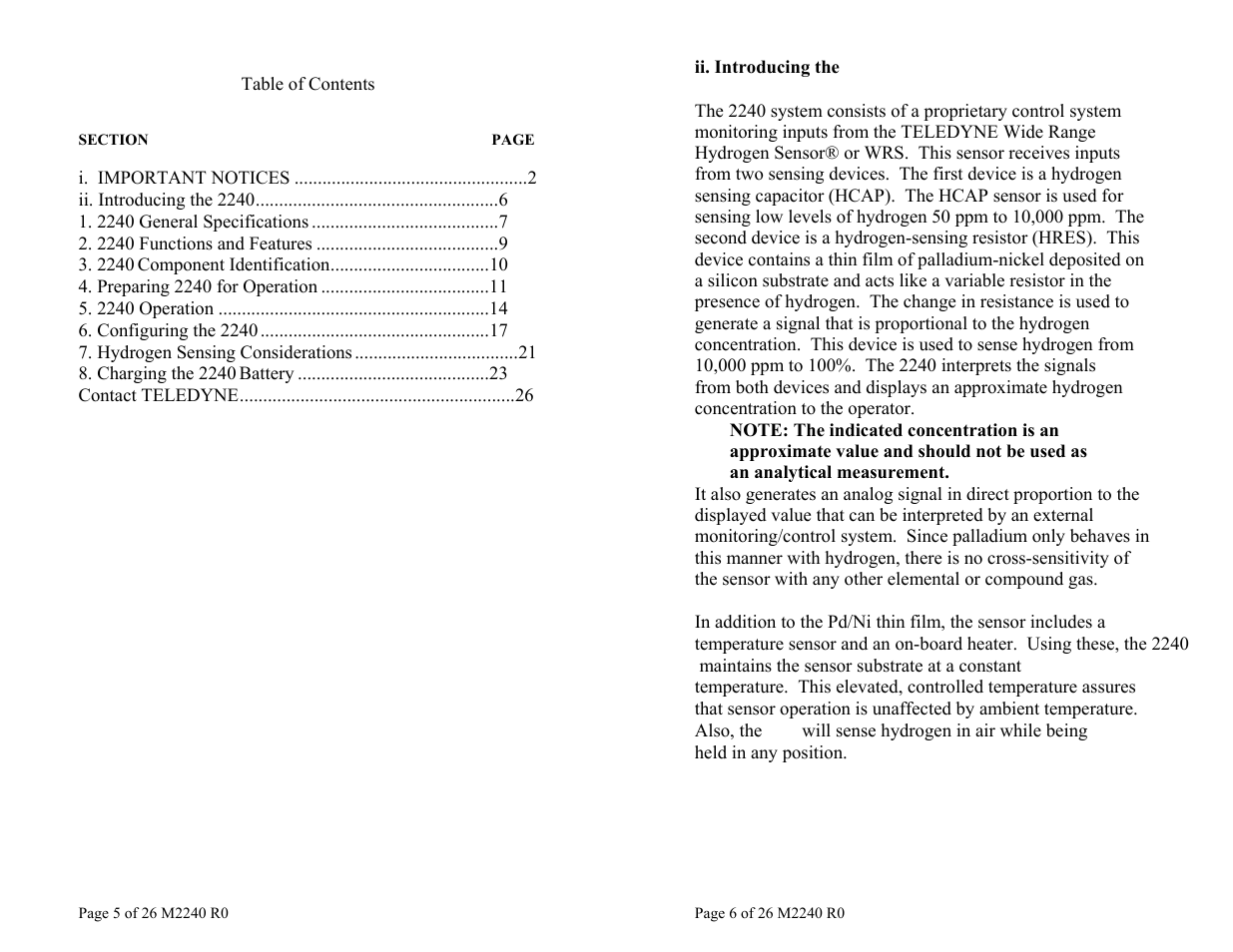 Teledyne 2240 – Portable Handheld Hydrogen Leak Detector, 2nd generation User Manual | Page 3 / 13