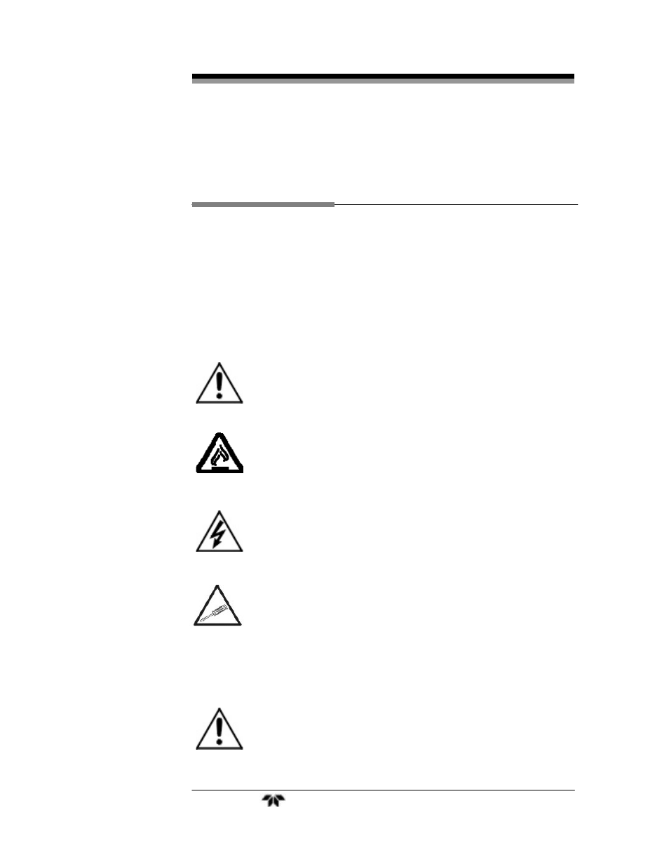 Safety messages | Teledyne 2750 - Portable turbine generator gas analzyer User Manual | Page 4 / 40