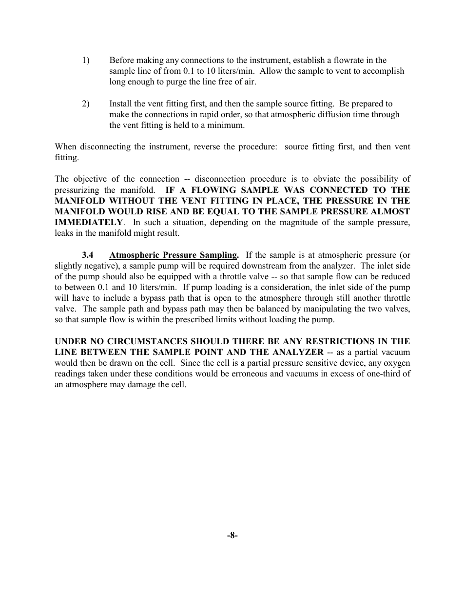 Teledyne 311 - Portable trace oxygen analyzer User Manual | Page 11 / 19