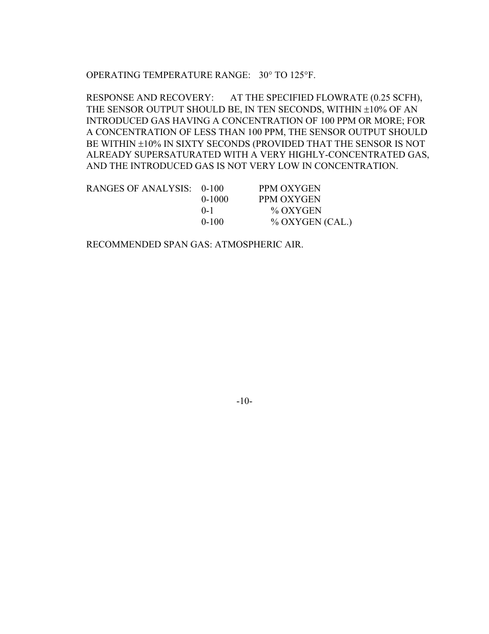 Teledyne 311D - Portable trace oxygen analyzer with digital meter User Manual | Page 12 / 18