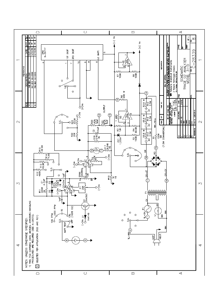 Teledyne 311D - Portable trace oxygen analyzer with digital meter User Manual | Page 18 / 18