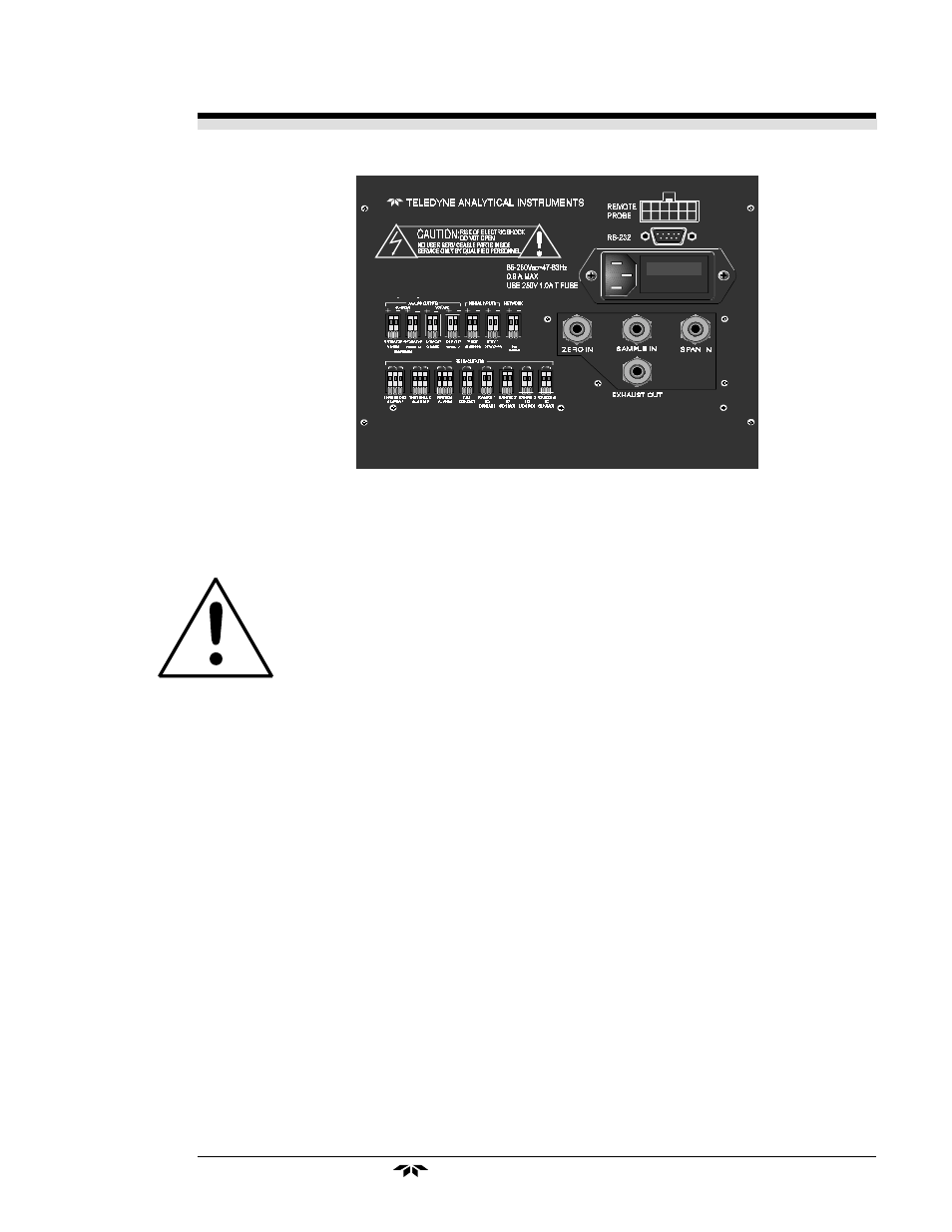 Teledyne 3000PA - General purpose percent oxygen analyzer User Manual | Page 25 / 69