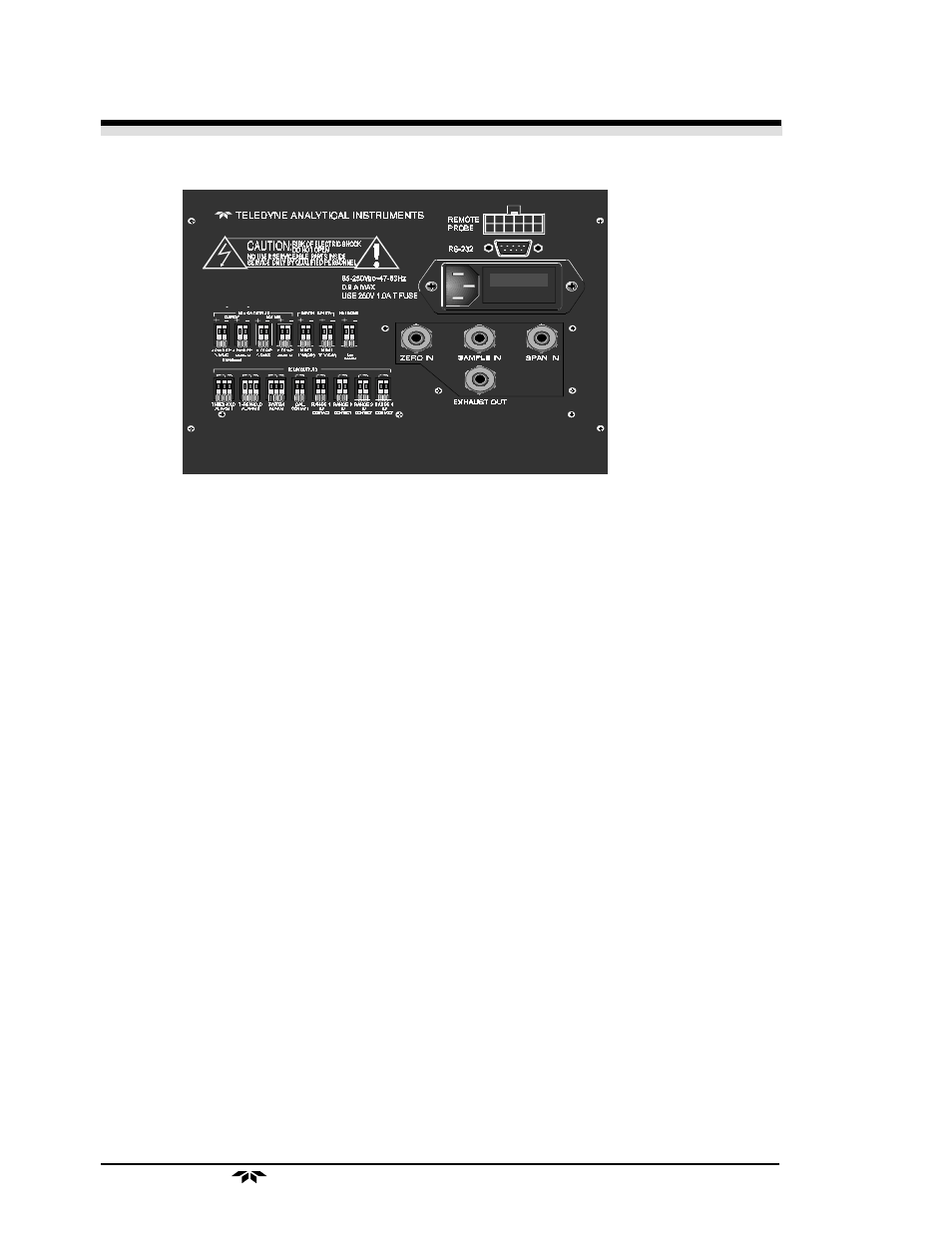 Teledyne 3000PA - General purpose percent oxygen analyzer User Manual | Page 58 / 69