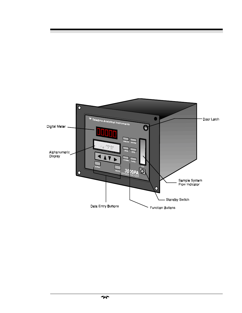 Teledyne 3000PA - General purpose percent oxygen analyzer User Manual | Page 9 / 69