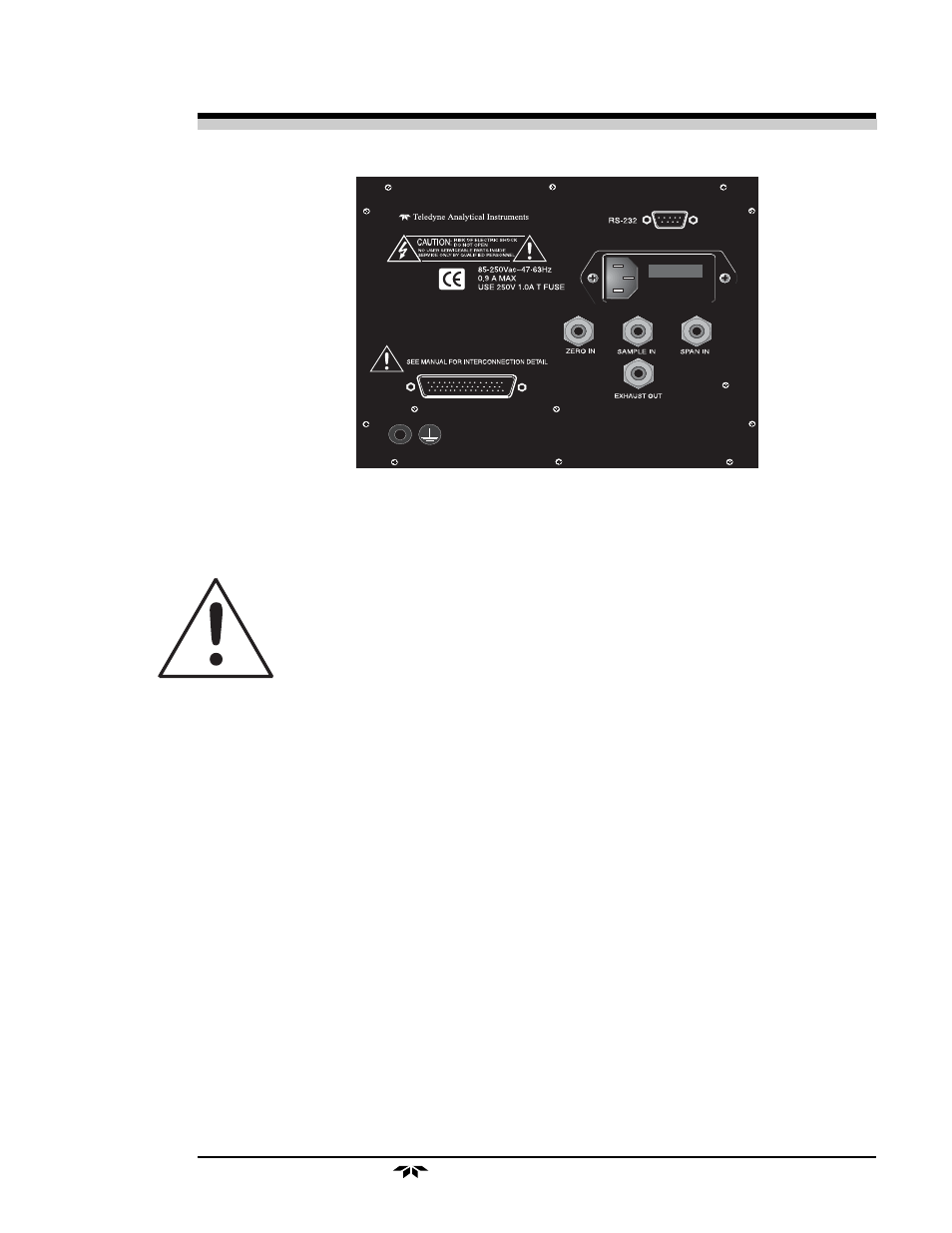 Teledyne 3000PAEU - General purpose percent oxygen analyzer User Manual | Page 25 / 78