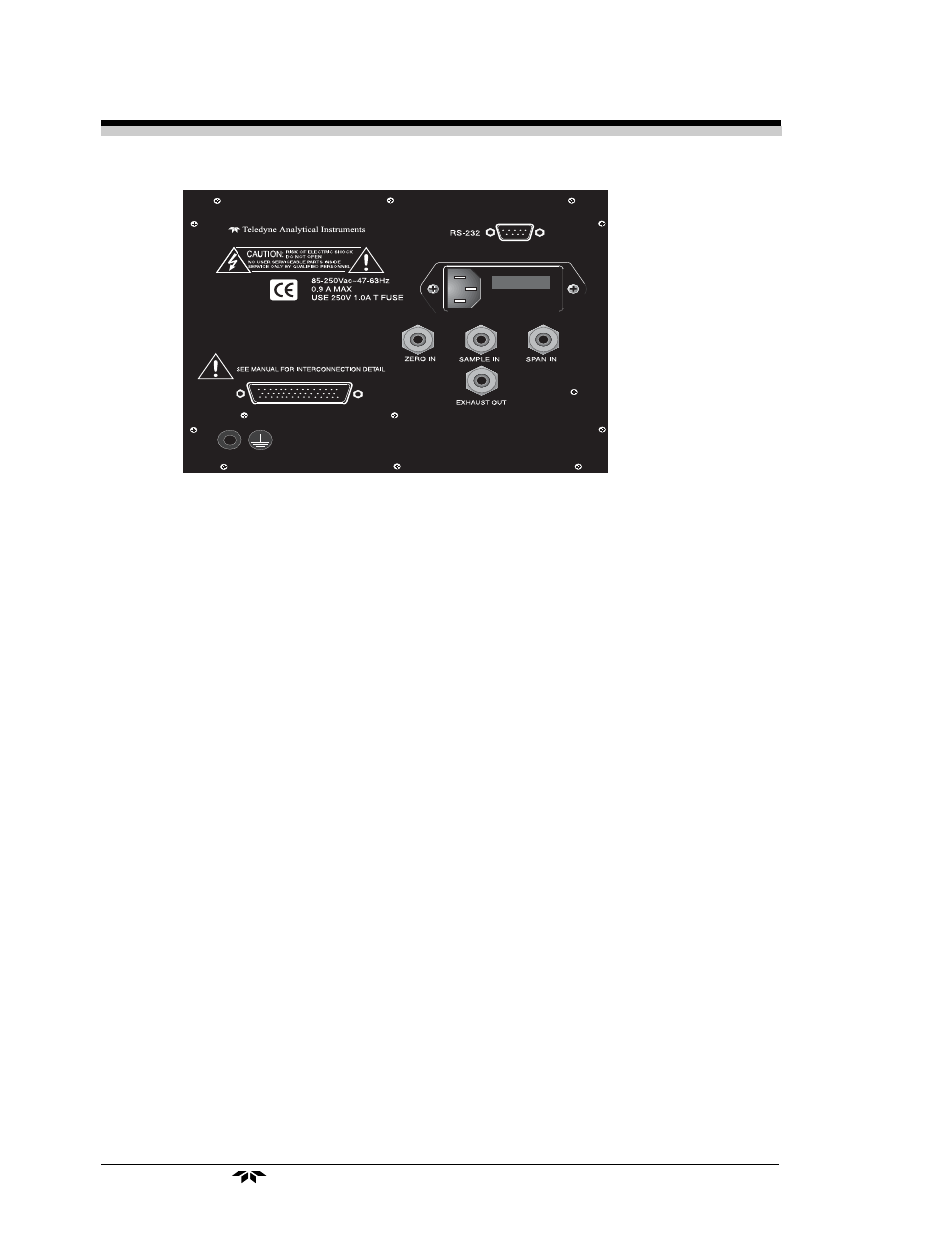 Teledyne 3000PAEU - General purpose percent oxygen analyzer User Manual | Page 62 / 78