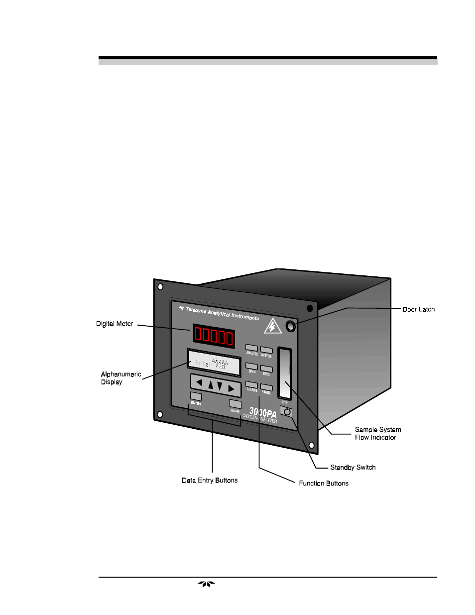 Teledyne 3000PAEU - General purpose percent oxygen analyzer User Manual | Page 9 / 78