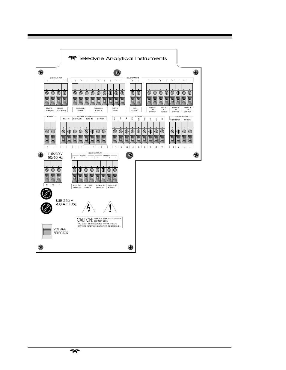 Teledyne 3000PB - Bulkhead mount percent oxygen analyzer User Manual | Page 14 / 82