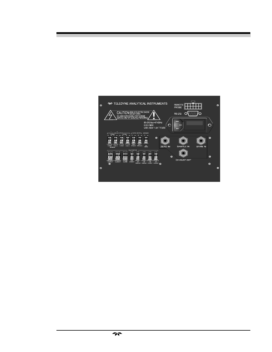Teledyne 3000TA - General purpose trace oxygen analyzer User Manual | Page 11 / 75