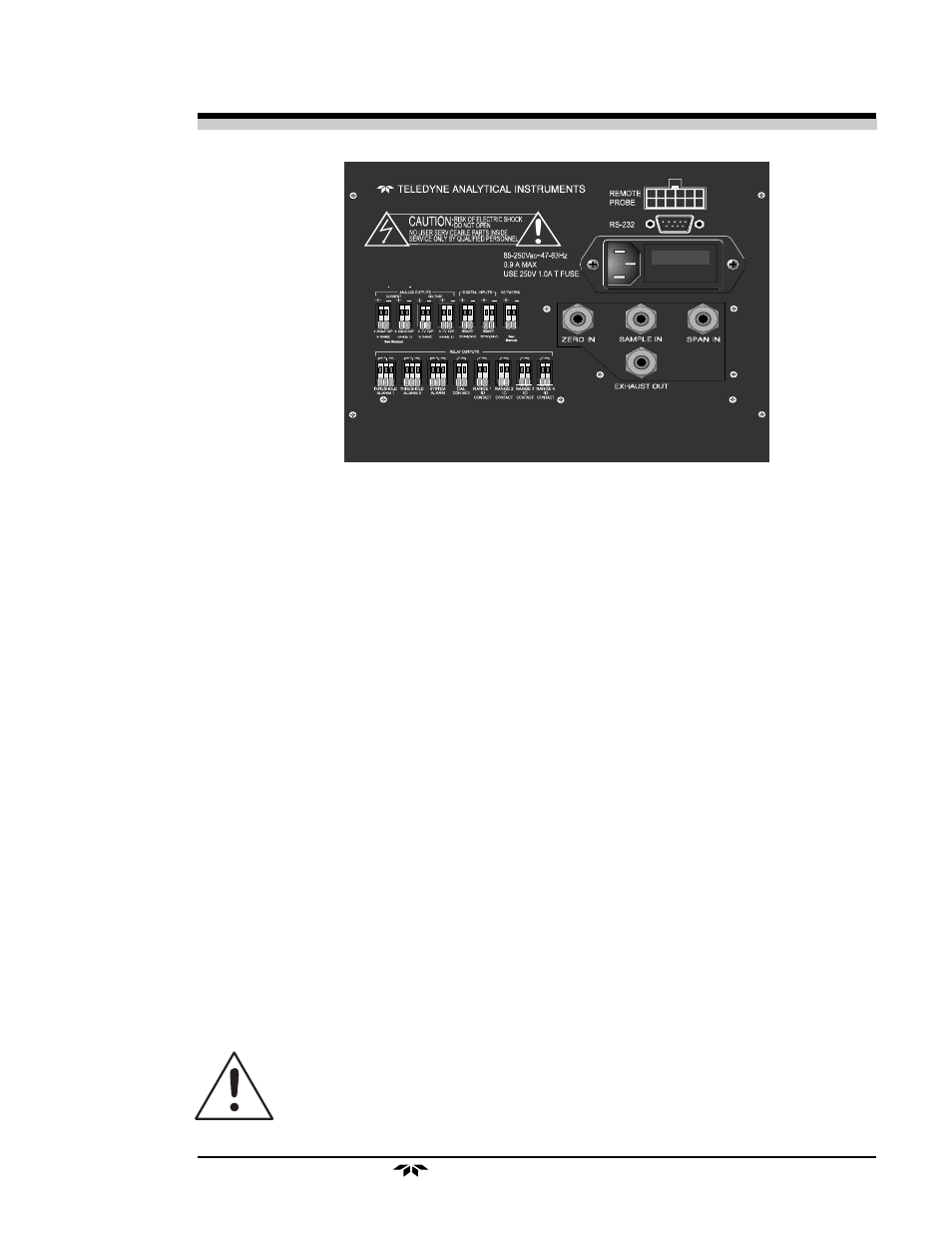 Teledyne 3000TA - General purpose trace oxygen analyzer User Manual | Page 25 / 75