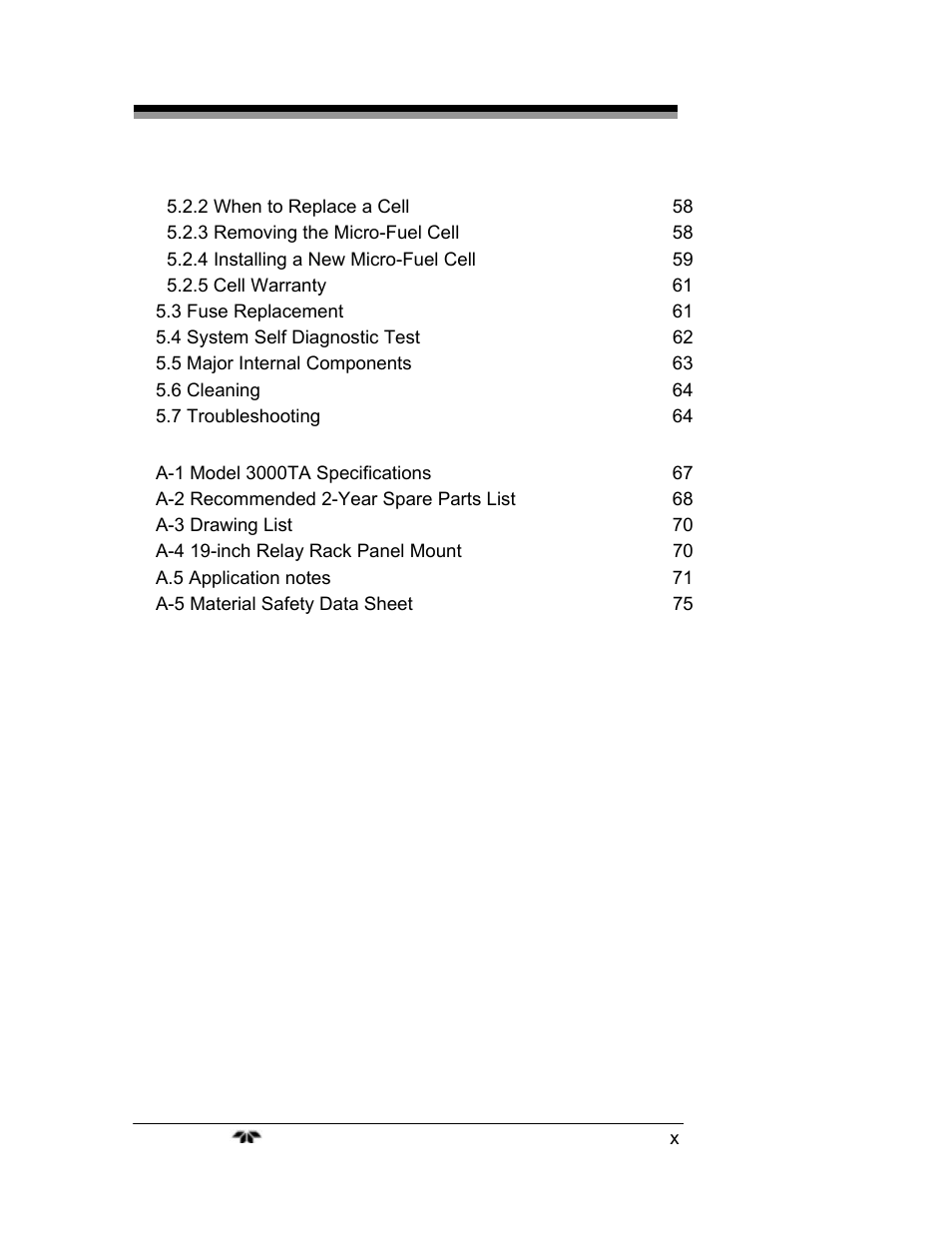 Teledyne 3000TA-EU - General purpose trace oxygen analyzer User Manual | Page 10 / 89