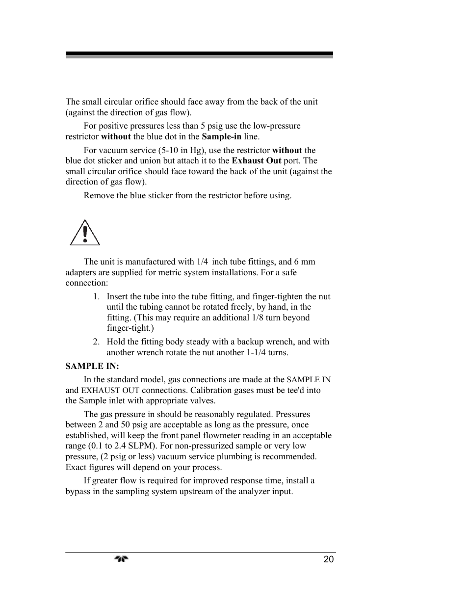 Teledyne 3000TA-EU - General purpose trace oxygen analyzer User Manual | Page 32 / 89