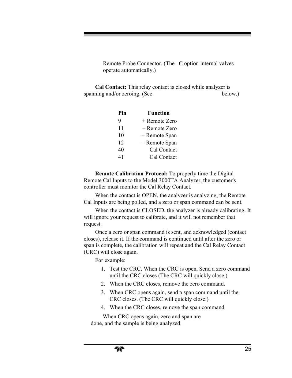 Teledyne 3000TA-EU - General purpose trace oxygen analyzer User Manual | Page 37 / 89