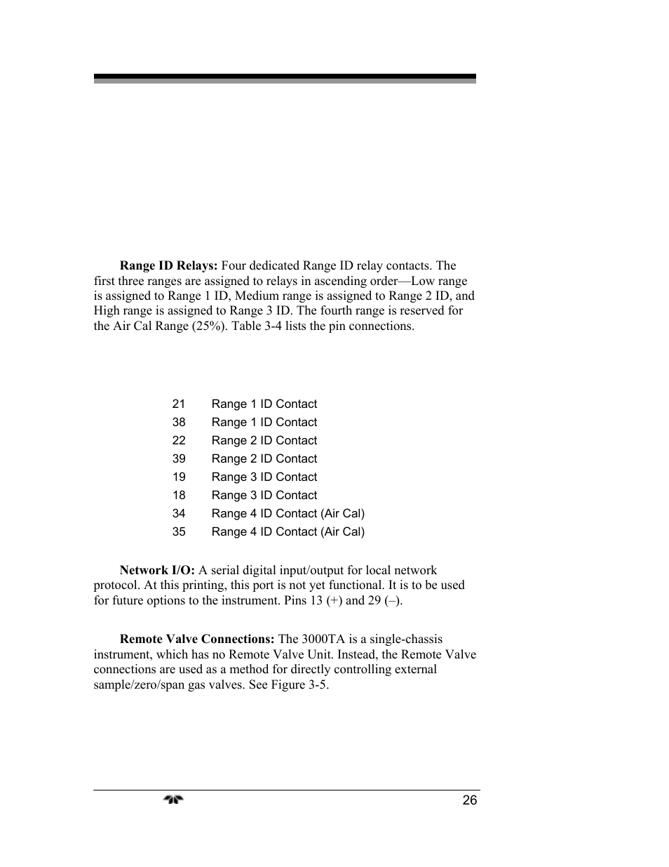 Teledyne 3000TA-EU - General purpose trace oxygen analyzer User Manual | Page 38 / 89